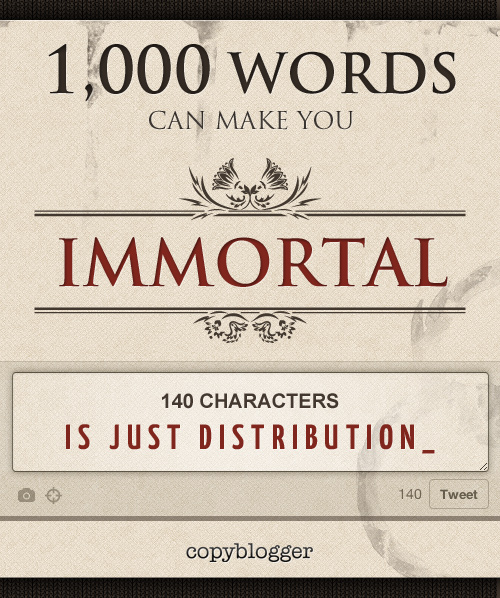 1.000 palavras podem torná-lo imortal